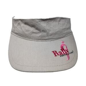Rally For The Cure Strapback Sun Visor Cap Gray One Size Adjustable Barker Gear